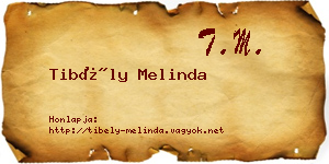 Tibély Melinda névjegykártya