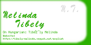 melinda tibely business card